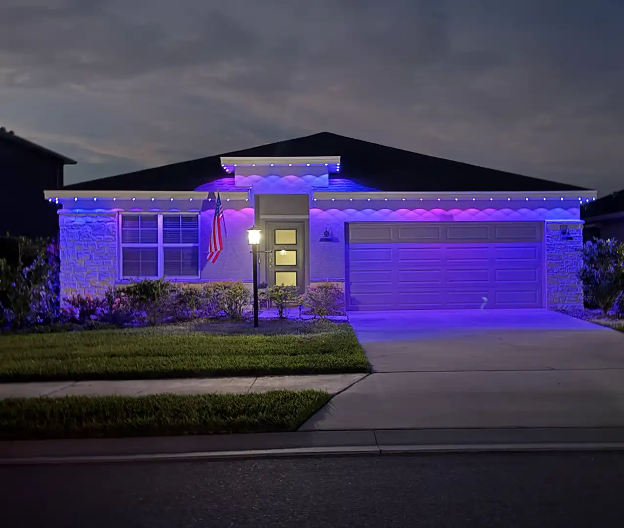 Light My Cagepermanent holiday lights trim lights govee lights services 1